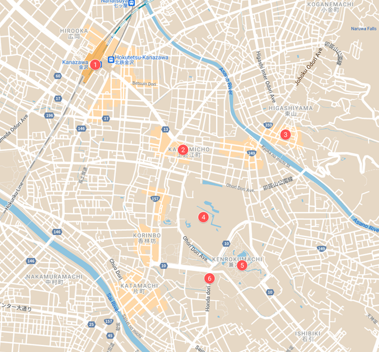 金沢観光案内Map